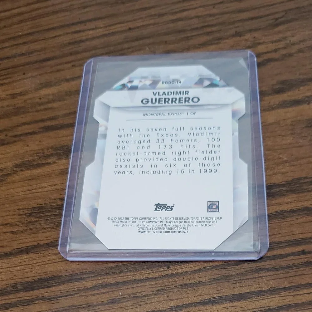 2022 Topps Series 1 Vladimir Guerrero Diamond Greats Die-Cut Foil card # DGDC-14